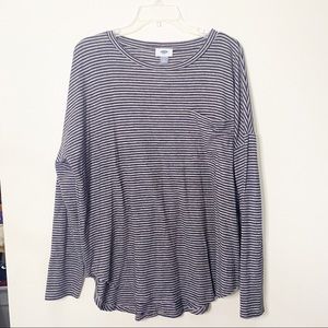 Old Navy Striped Long Sleeve Top (Large)